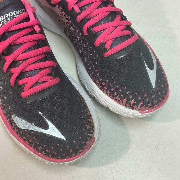GOOD Brooks Women's Pure Flow 5 Lightweight Running Training Black Pink Gray 6.5 - Picture 7 of 10